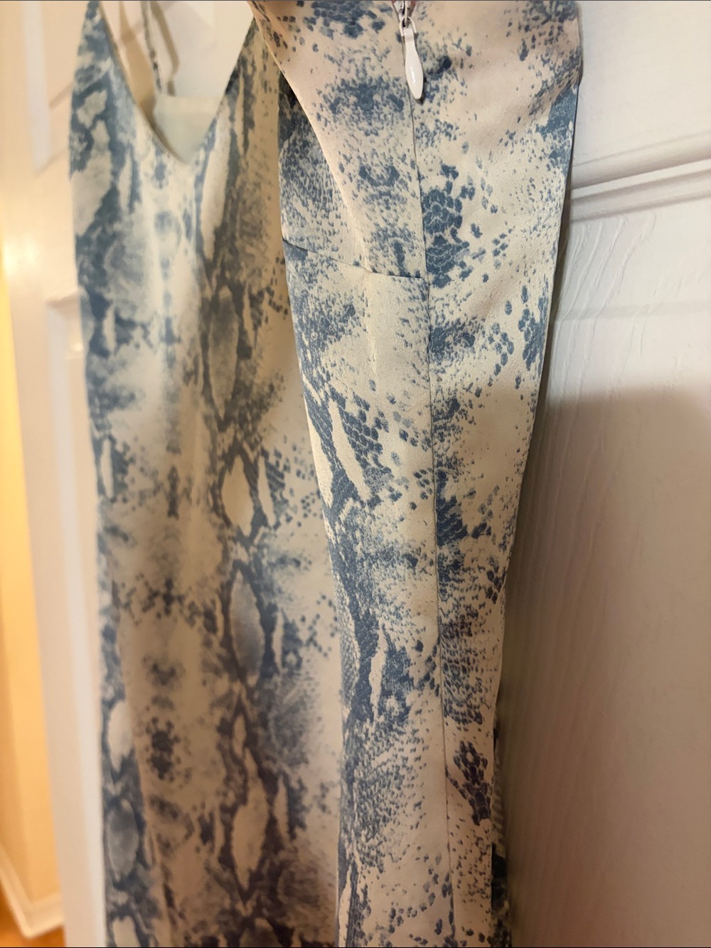 Storia Snakeskin Print Mini Slip Dress - Size L - Spring Wedding Guest Dress - Picture 8 of 11